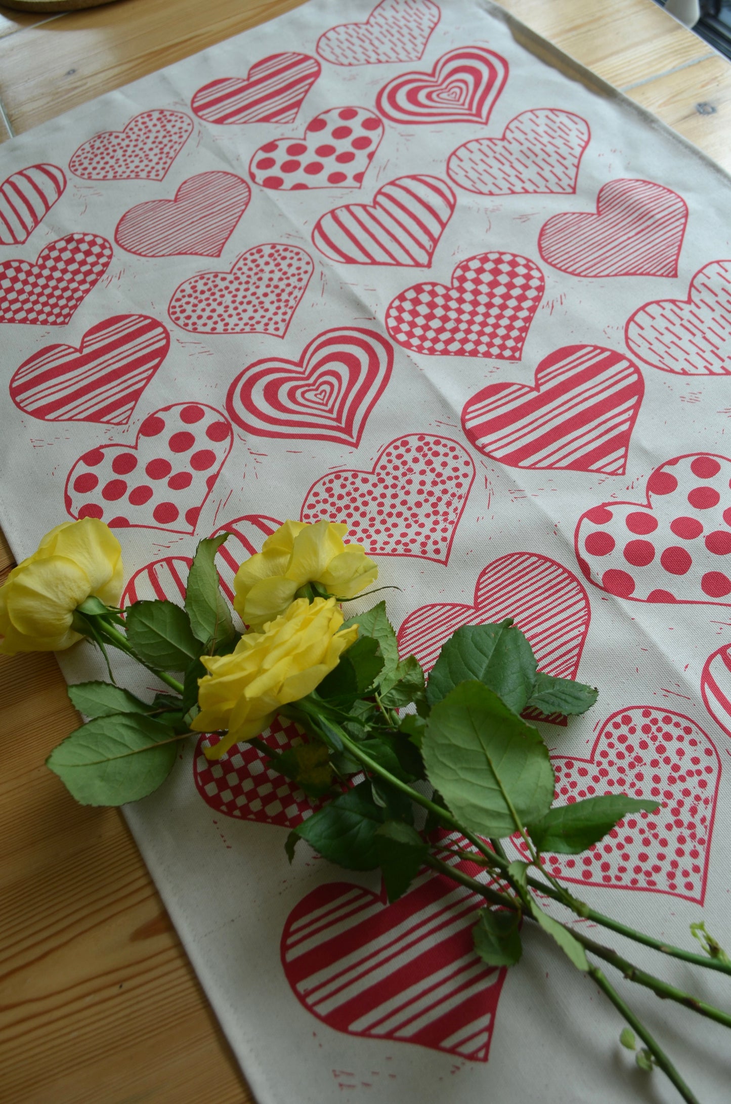 ***NEW PRODUCT*** "Sending Love" Organic cotton tea-towel