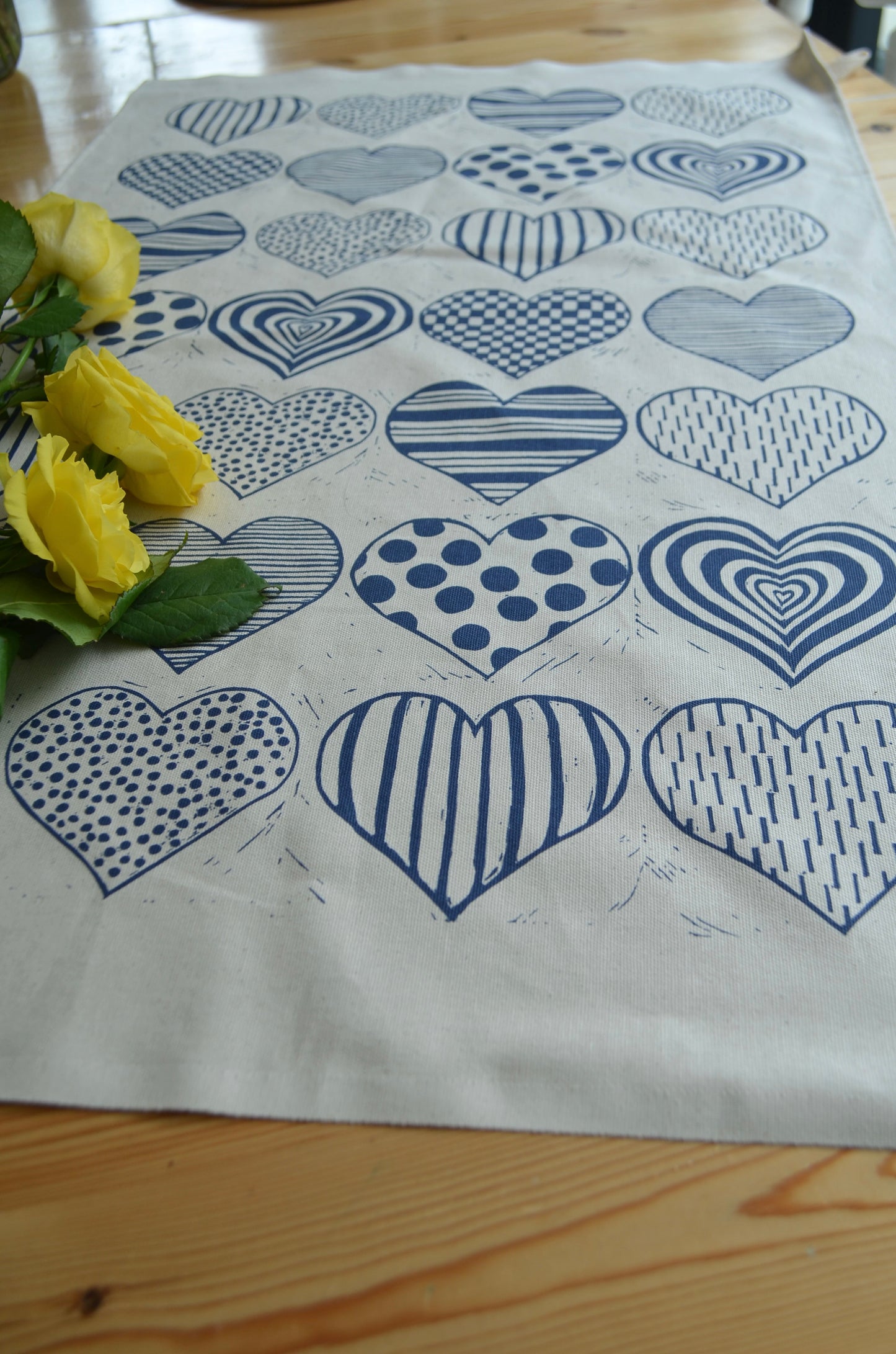 ***NEW PRODUCT*** "Sending Love" Organic cotton tea-towel