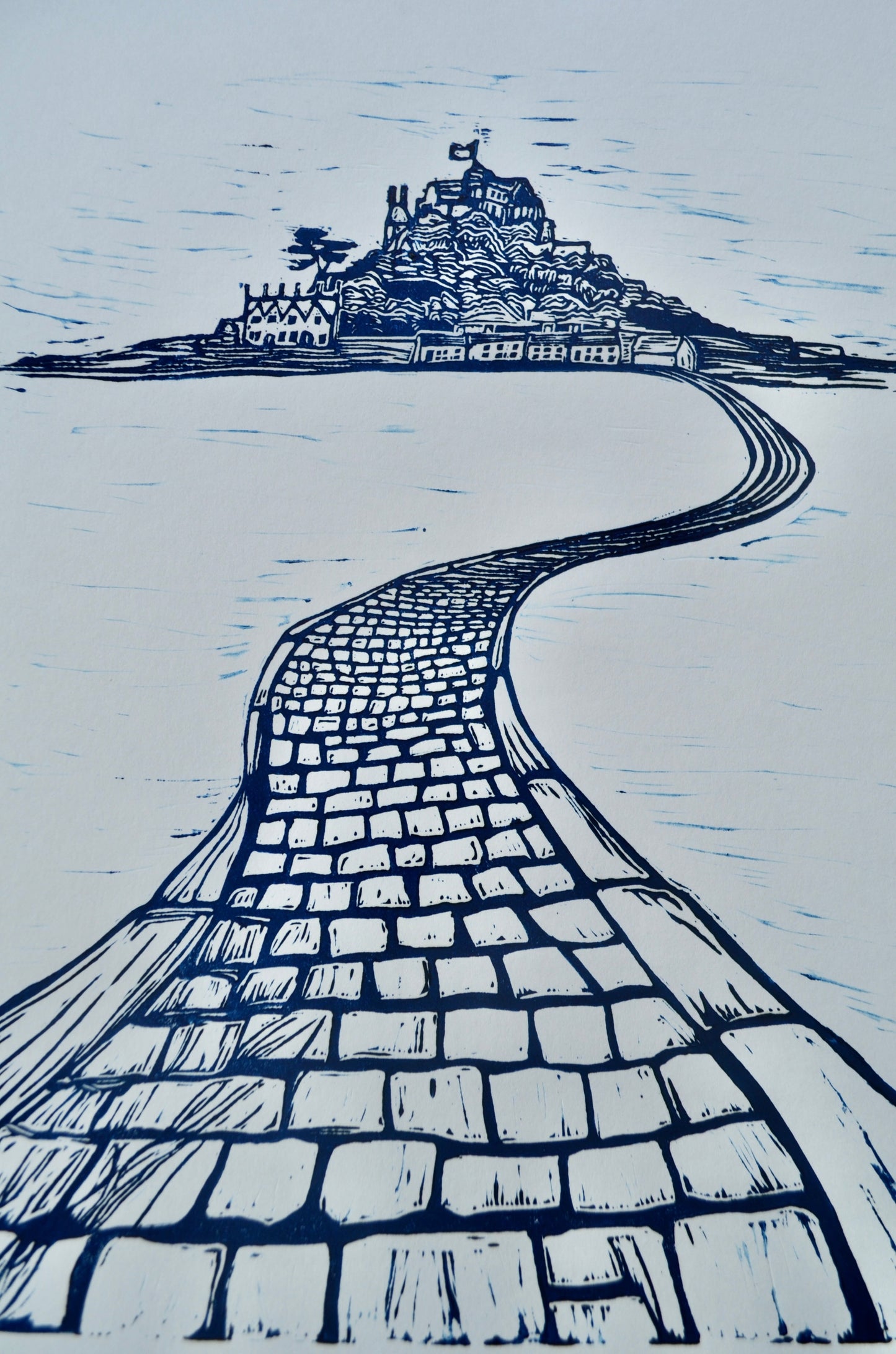 "St Michael's Mount" Unframed Lino print