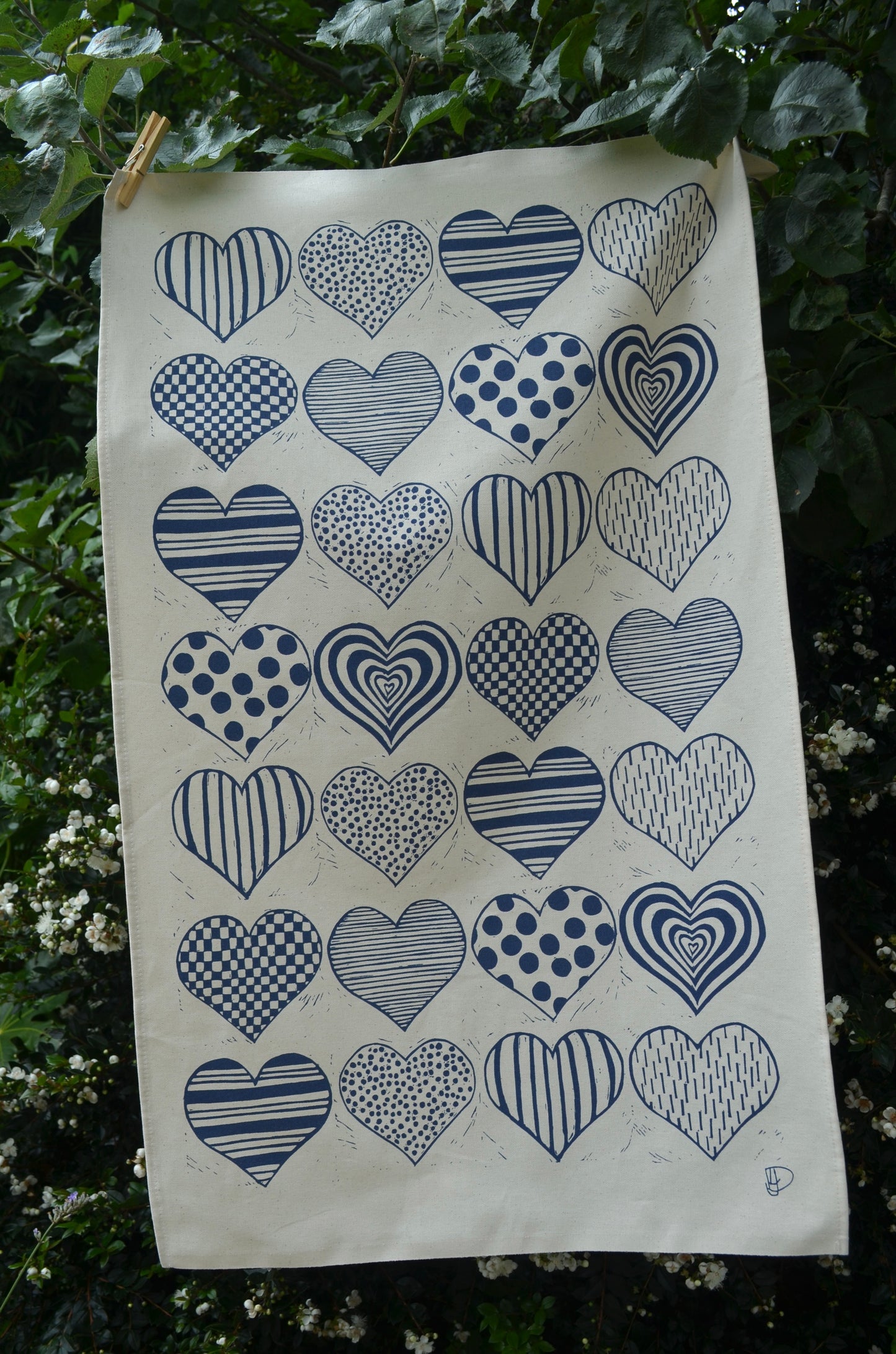 ***NEW PRODUCT*** "Sending Love" Organic cotton tea-towel
