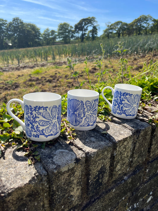 "Shells and Seaweed" Fine Bone China Mug