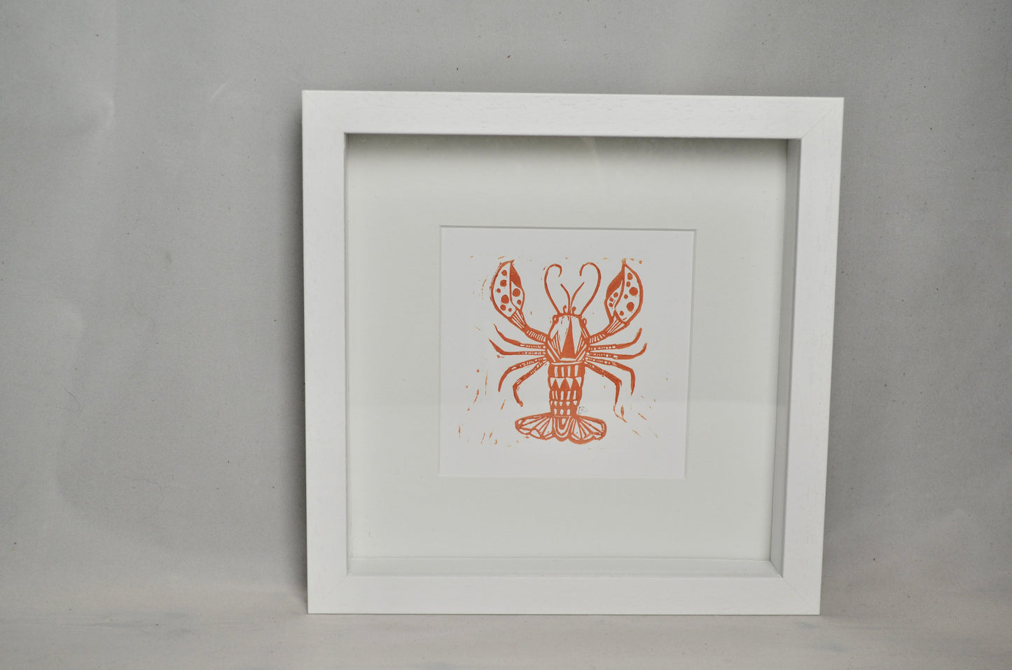 "Lobster" signed Lino-Print