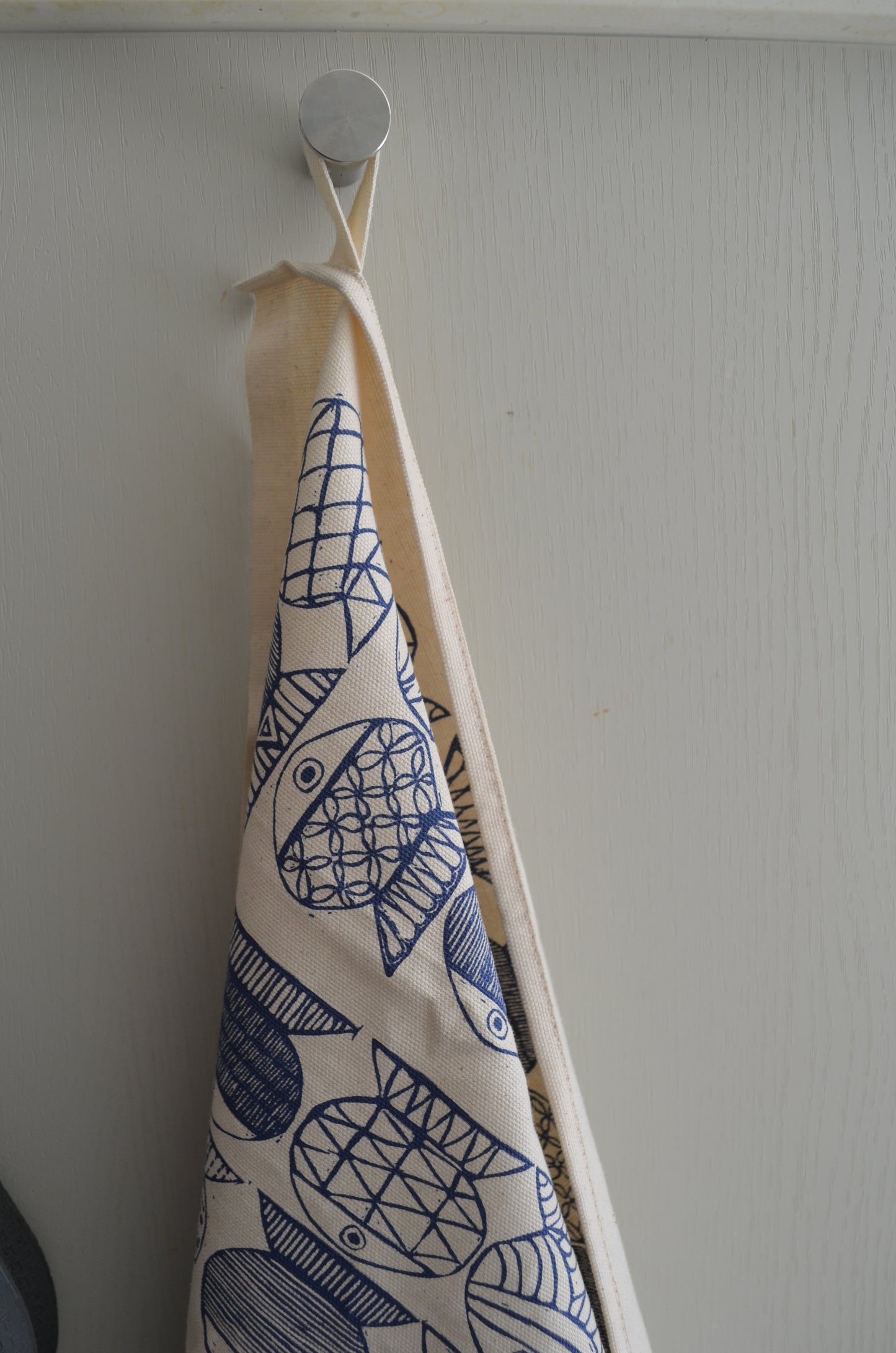 "Lots and Lots of Fish" Organic cotton tea towel