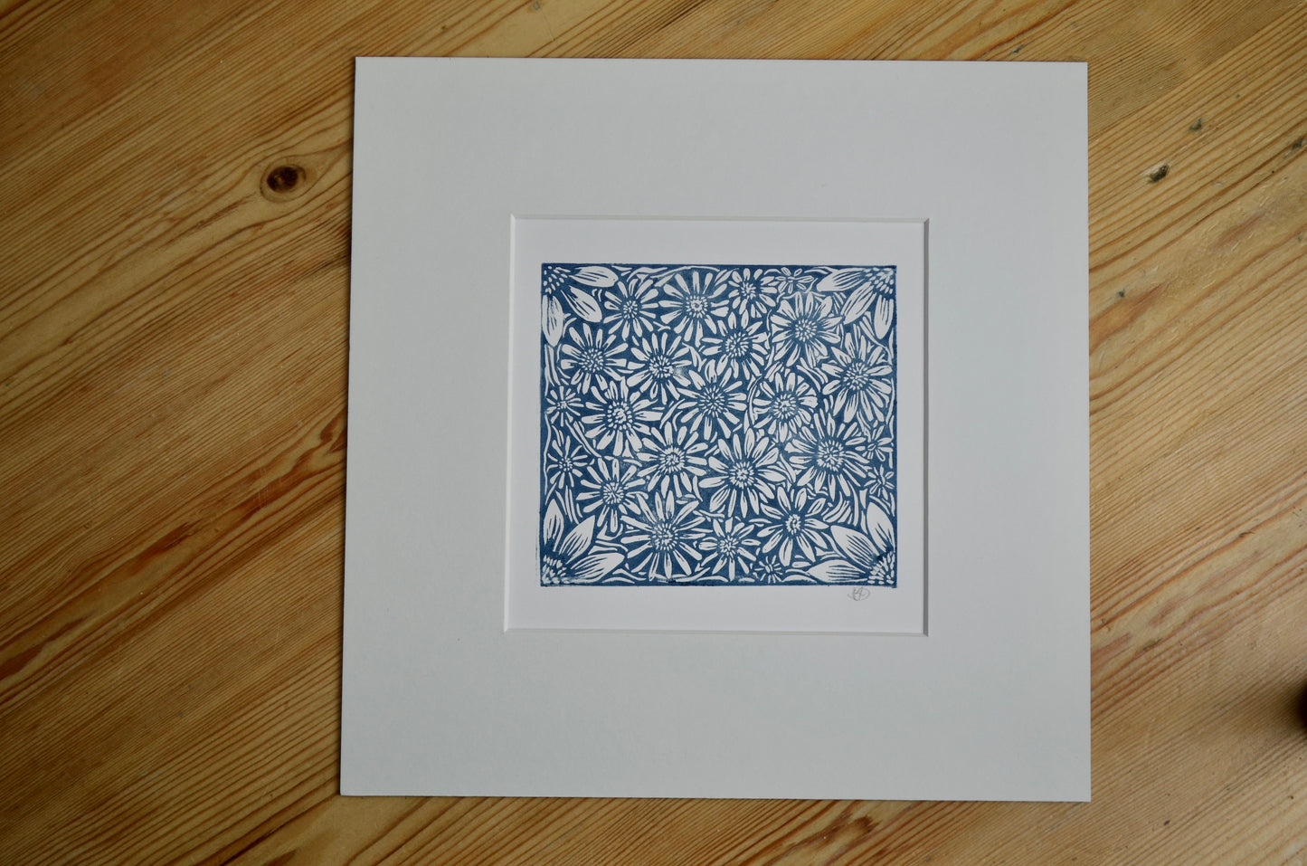"So Many Daisies" signed Lino-Print
