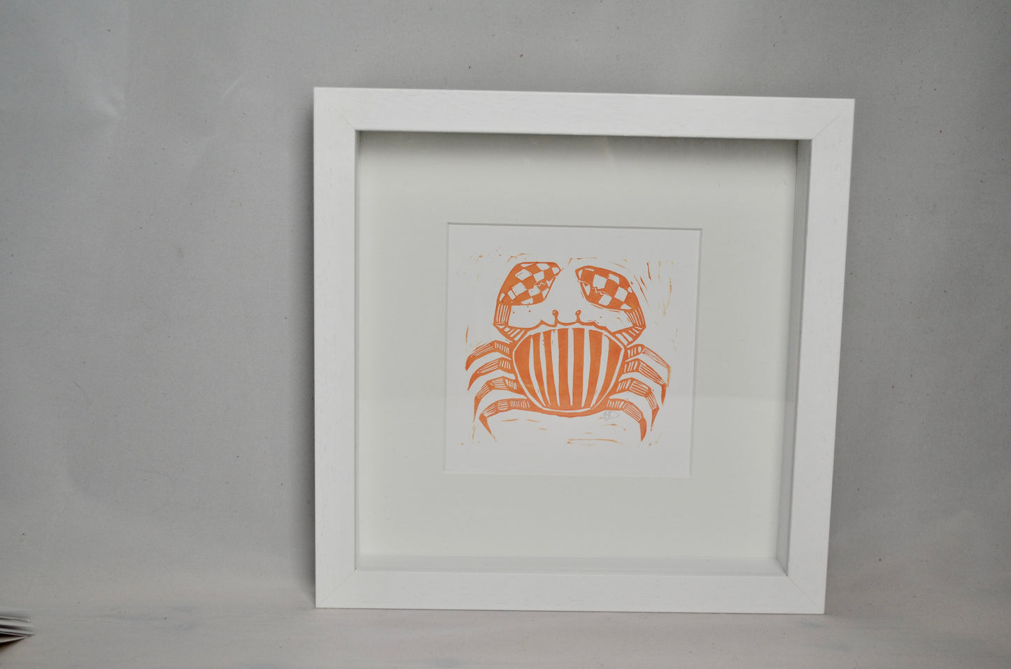 "Crab" signed Lino-Print