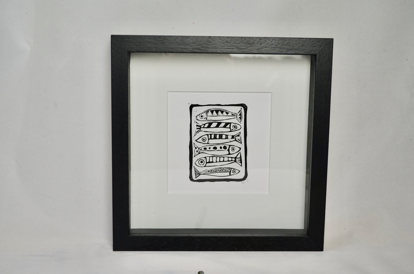 "Six Fish" signed Lino-Print