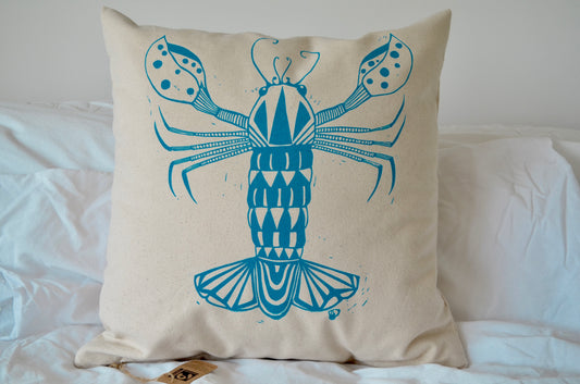 "Lobster" organic cotton cushion cover