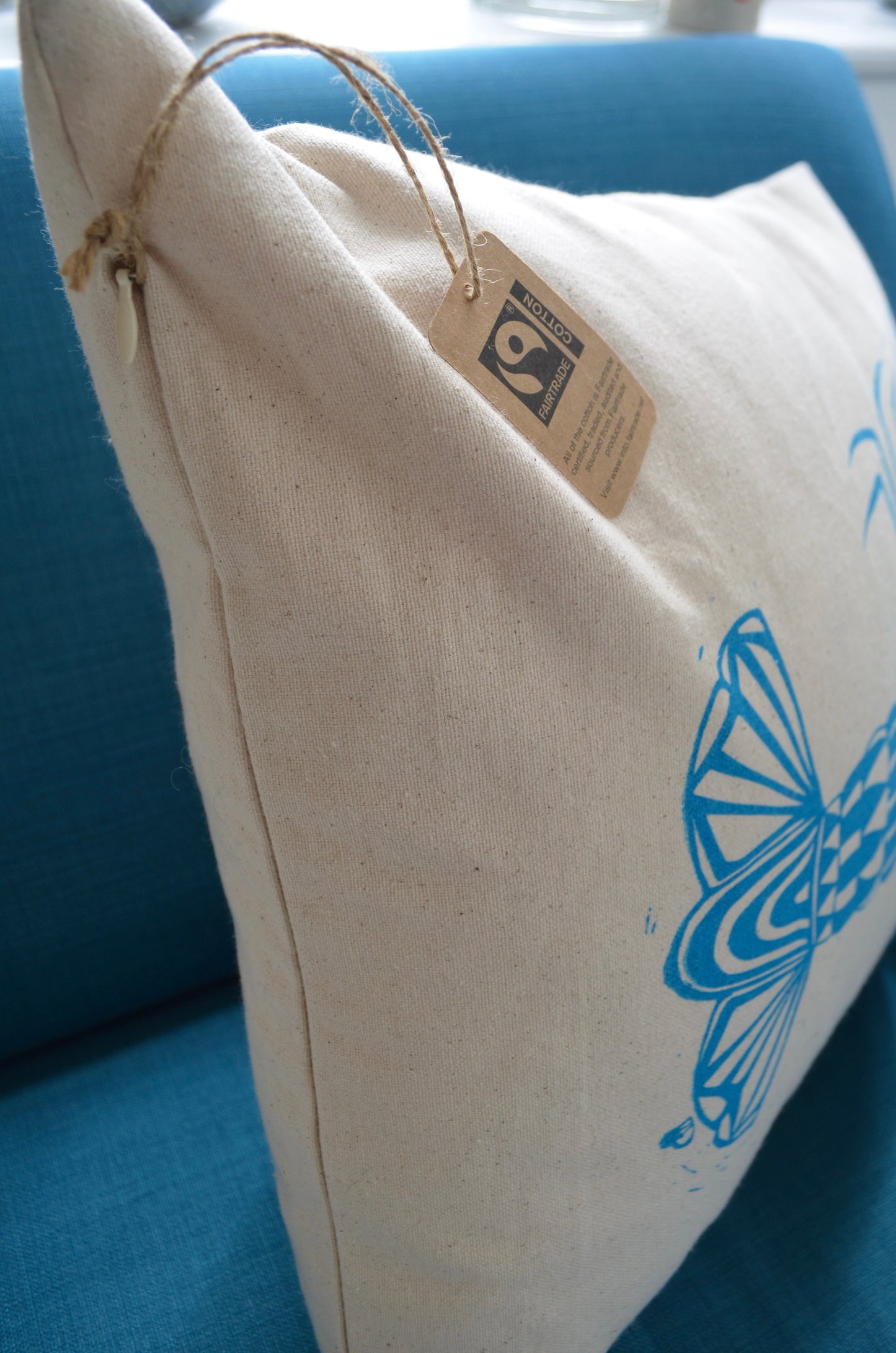 "Lobster" organic cotton cushion cover