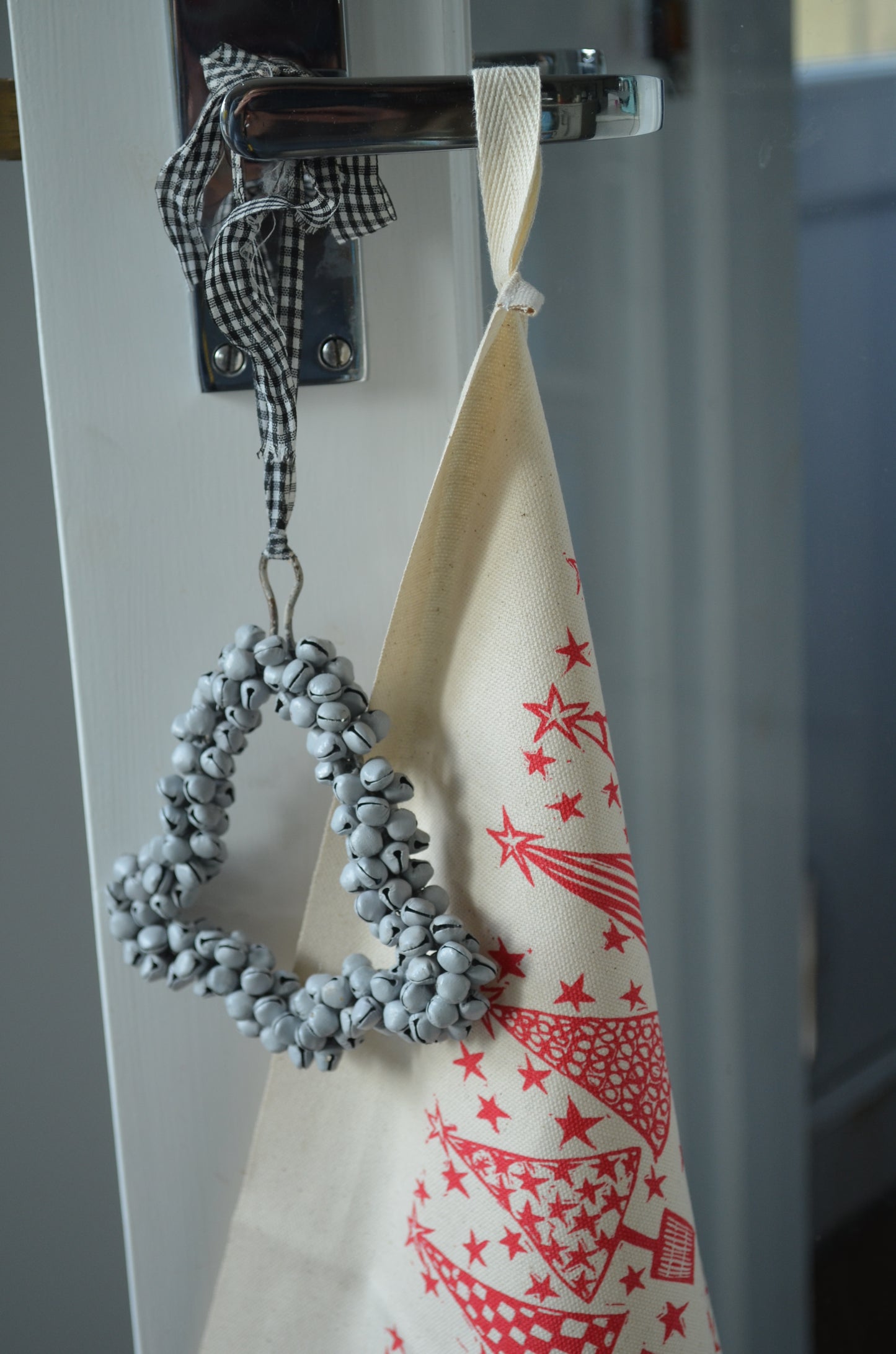 "Christmas Trees Galore" Organic cotton tea towel