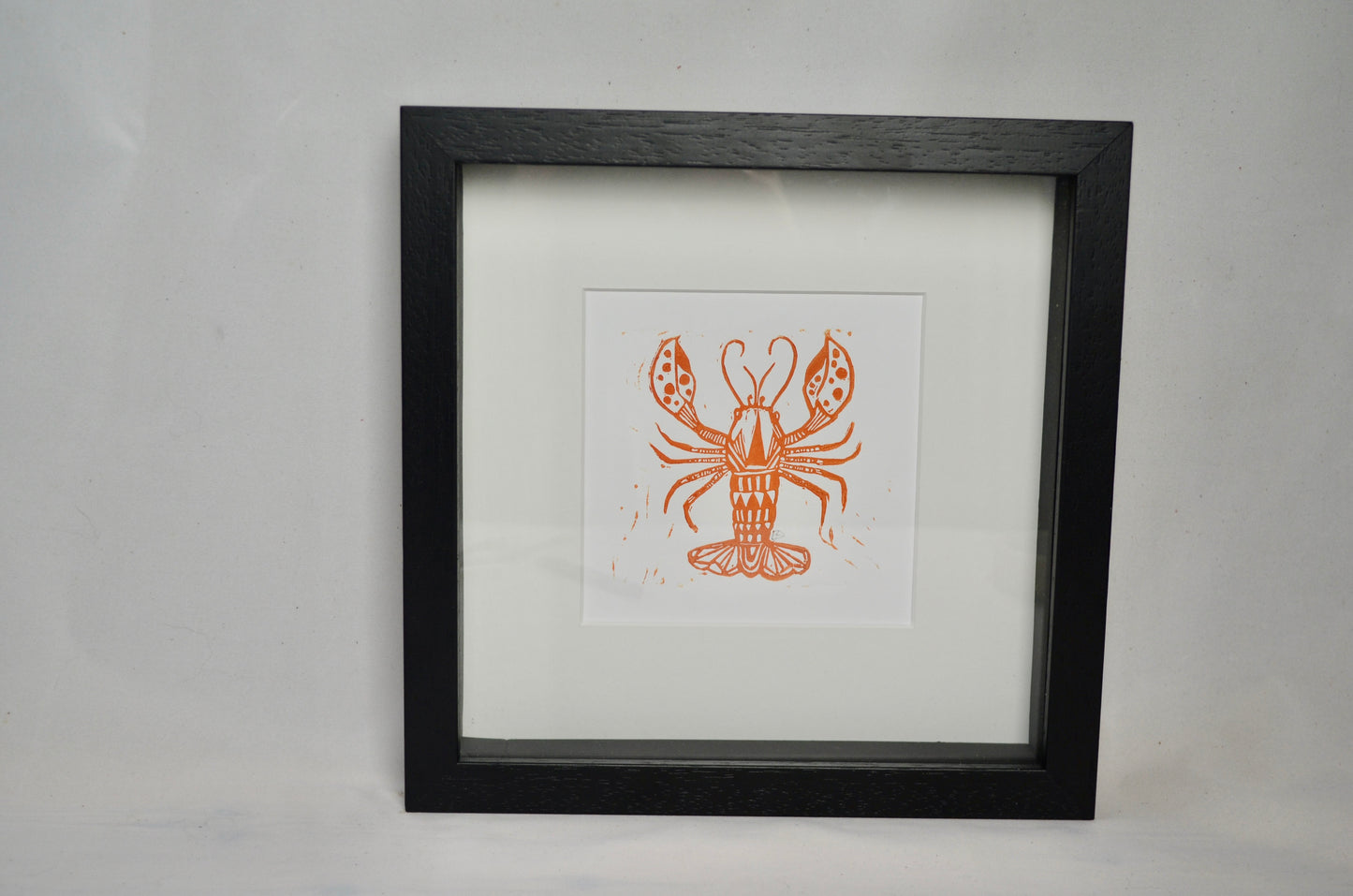 "Lobster" signed Lino-Print