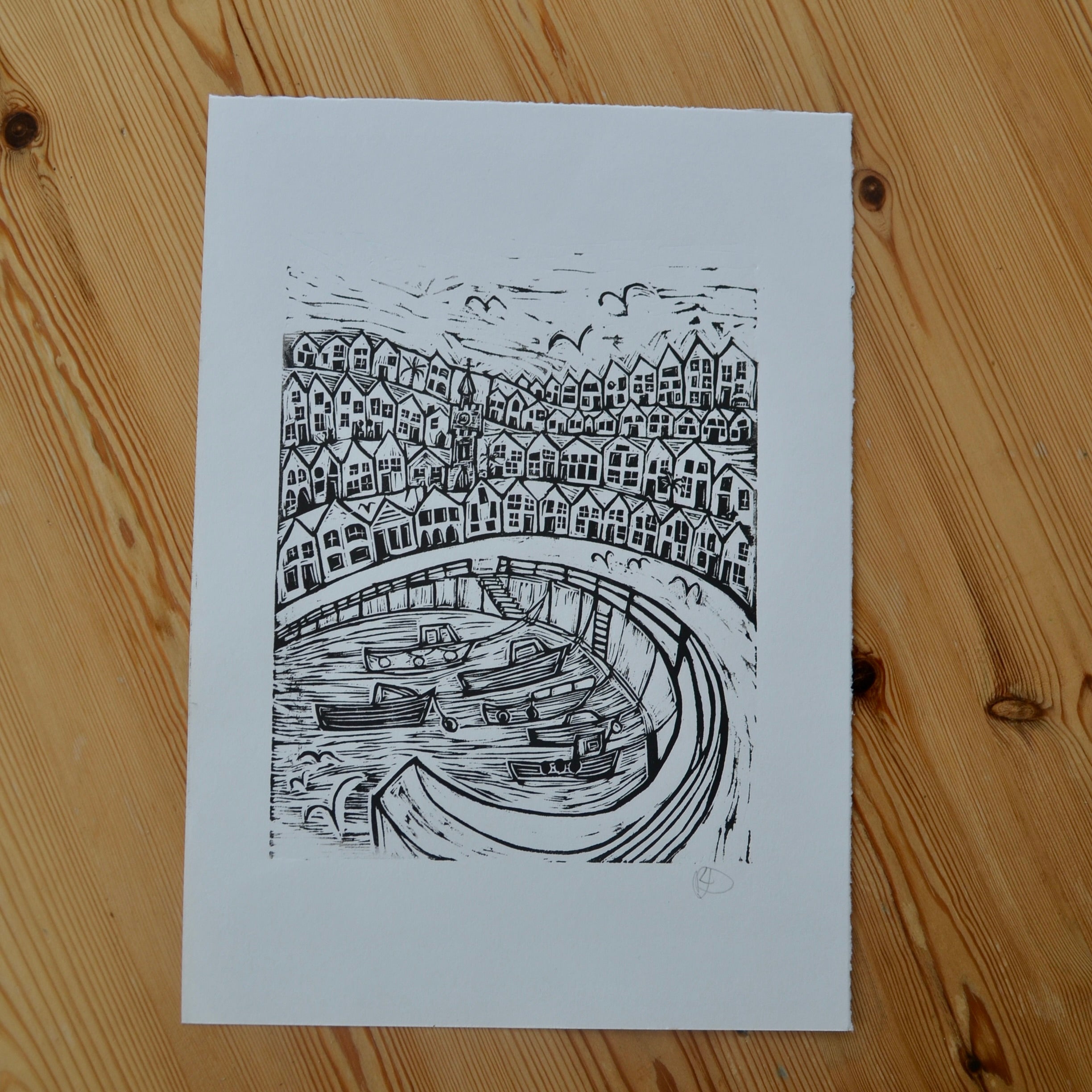 Coastal Lino-prints – Louise Daykin Prints