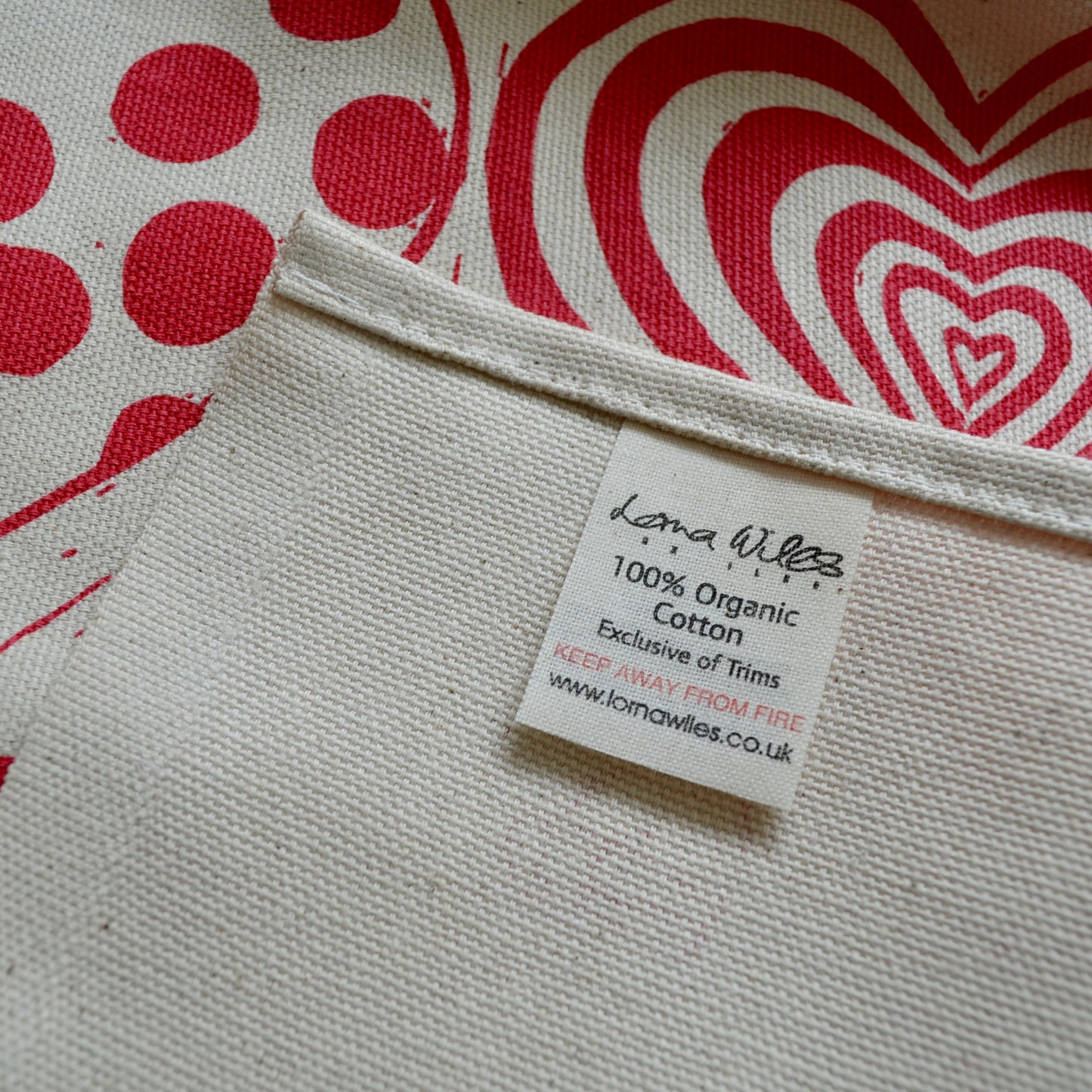 ***NEW PRODUCT*** "Sending Love" Organic cotton tea-towel