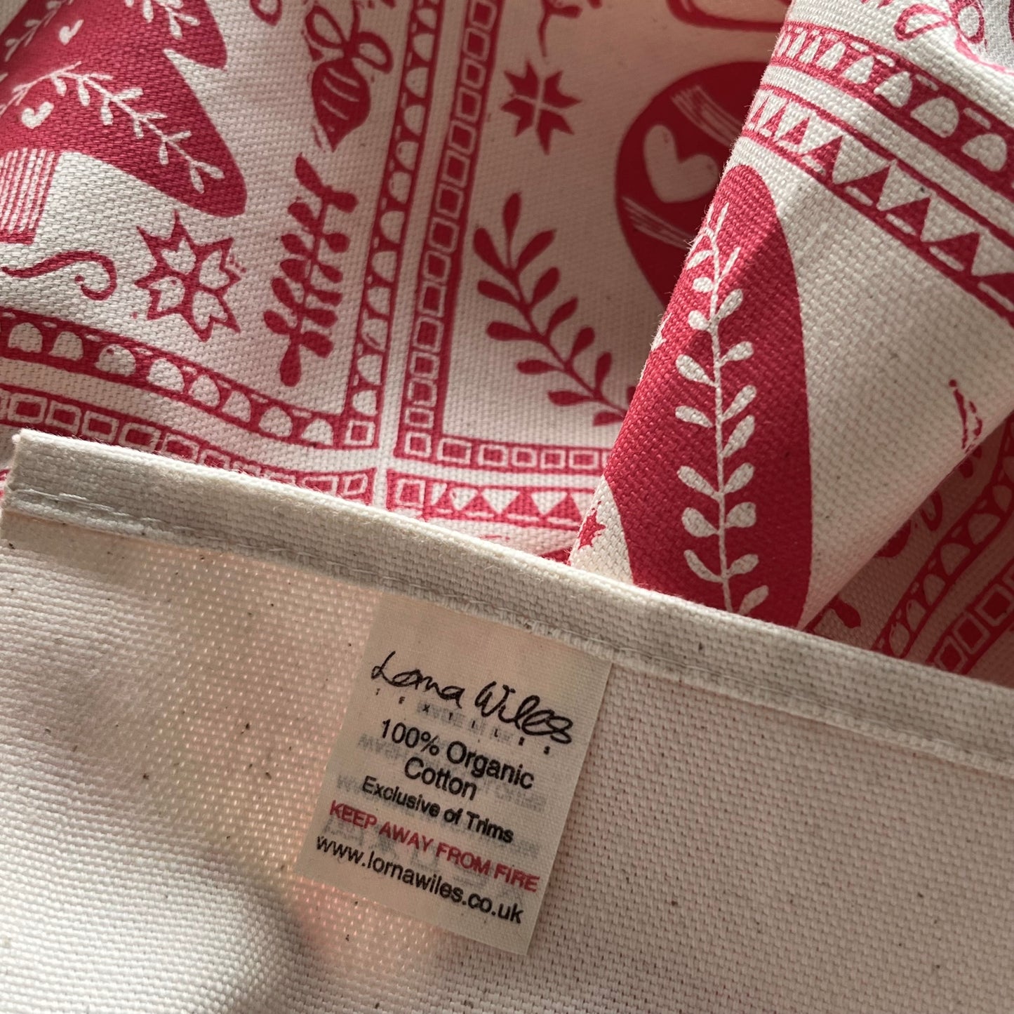 NEW "A Patchwork of Christmas" Organic cotton tea towel