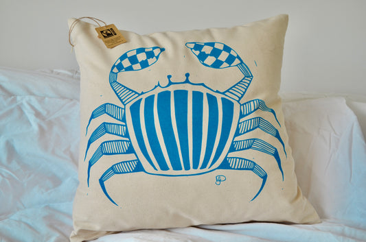 "Crab" organic cotton cushion cover